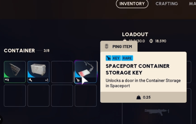 arc raiders spaceport container storage key